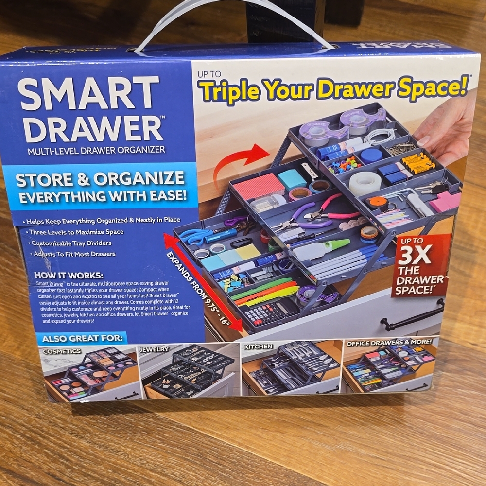 Smart Drawer Multi-Level Organizer - Blue Store - Picture 4 of 10